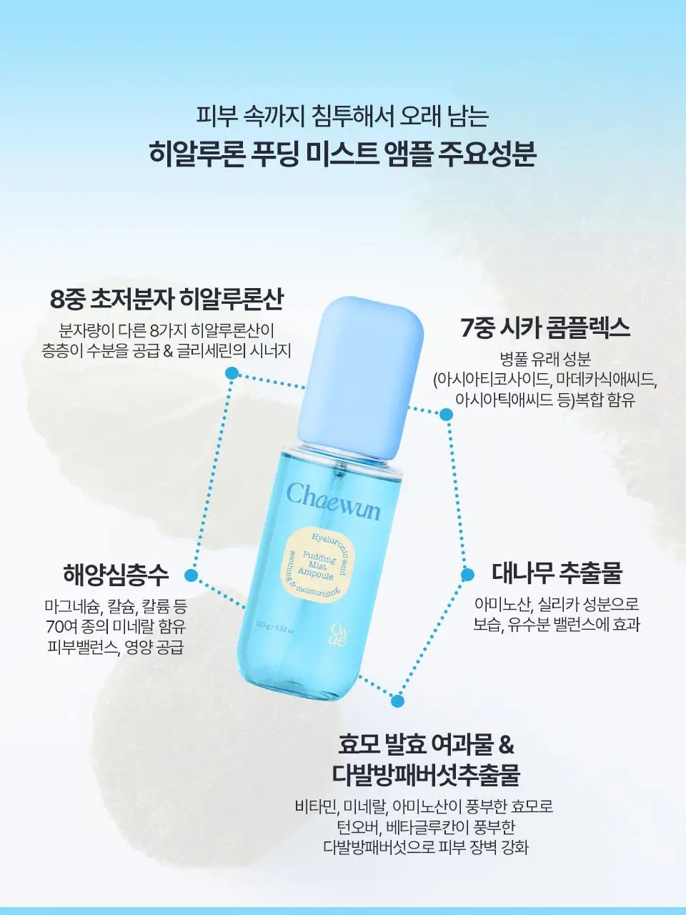 [장벽보습] 채운 히알루론 푸딩 미스트 앰플 100g 상세페이지 24